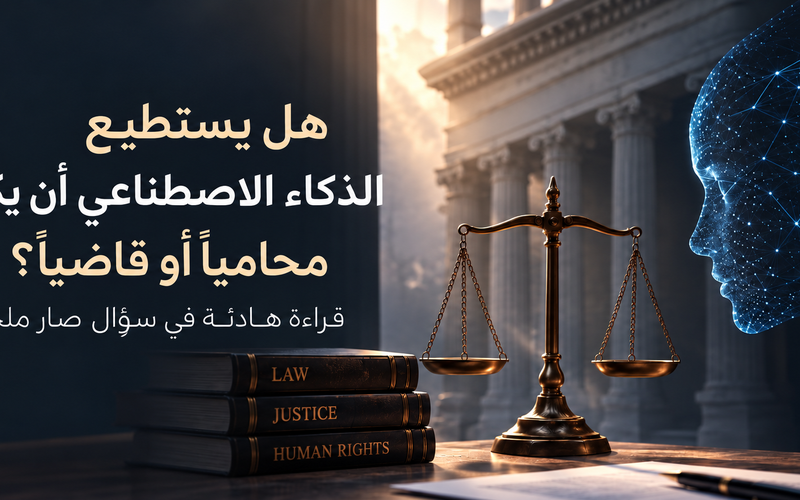 هل يستطيع الذكاء الاصطناعي أن يكون محامياً أو قاضياً؟ قراءة هادئة في سؤالٍ صار ملحّاً