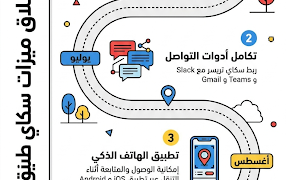 إنفوجرافيك خارطة طريق إطلاق ميزات المنتج