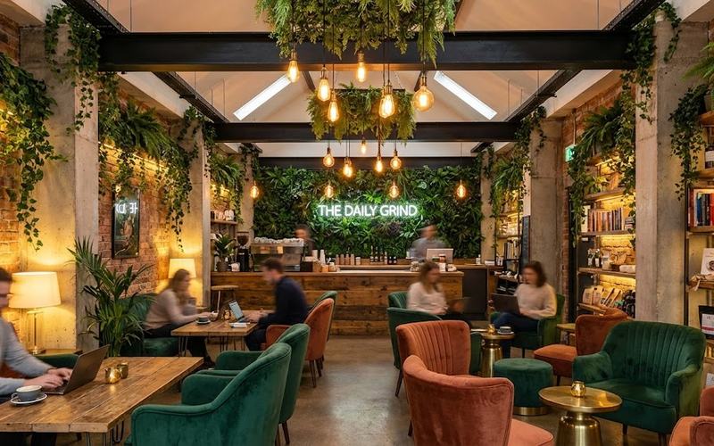 تصميم مقهى أو مساحة عمل يستحق الانتشار على Instagram